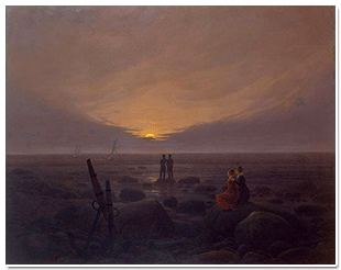 Caspar David Friedrich, Lever de lune sur la mer (1821)