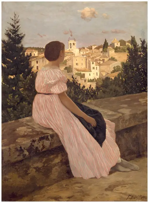 Frédéric Bazille, La Robe rose Frédéric Bazille, La Robe rose